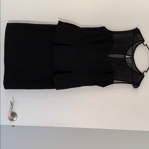 Black peplum dress